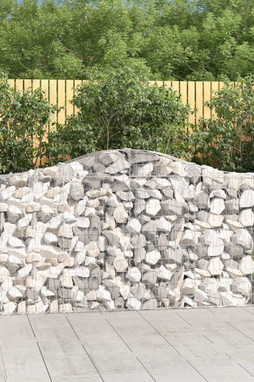 vidaXL 3145442 - Paniers à gabions arqués 14 pcs 200x30x100/120 cm Fer galvanisé