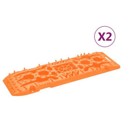 vidaXL 210772 - Traction Boards 2 pcs Orange 107x31x7 cm Nylon