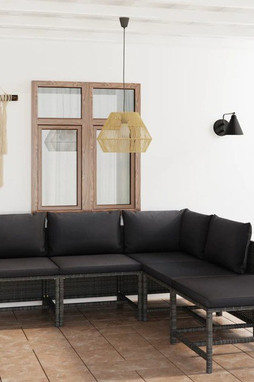 vidaXL 3059754 - Salon de jardin 5 pcs avec coussins Résine tressée