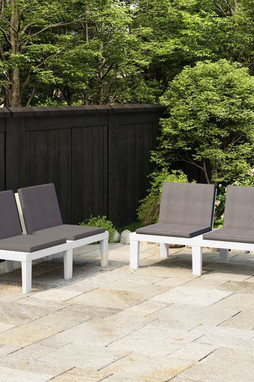 vidaXL 3059825 - Bancs de salon de jardin avec coussins lot de 2 Plastique
