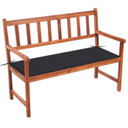 vidaXL 3063768 - Banc de jardin avec coussin 120 cm Bois dacacia massif