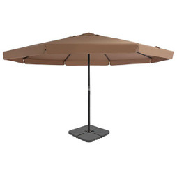 vidaXL 276324 - Parasol de jardin avec base portable taupe