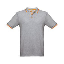 TH Clothes 30137 - Mens Polo Shirt with contrast colour trim and buttons