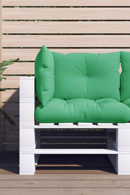 vidaXL 314620 - Coussins de palette lot de 3 vert tissu