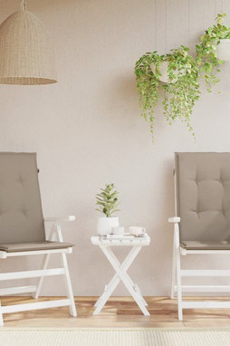 vidaXL 47540 - Garden Highback Chair Cushions 2 pcs 120x50x3 cm Fabric