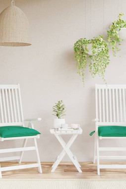 vidaXL 314875 - Coussins de chaise lot de 2 vert 40x40x7 cm tissu oxford