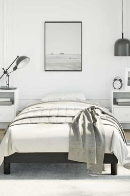 vidaXL 346928 - Cadre de lit noir 100x190 cm similicuir
