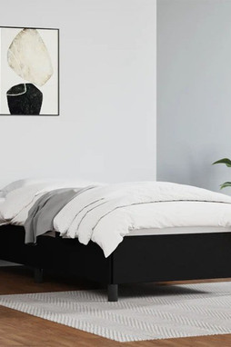 vidaXL 347277 - Cadre de lit noir 100x203 cm similicuir