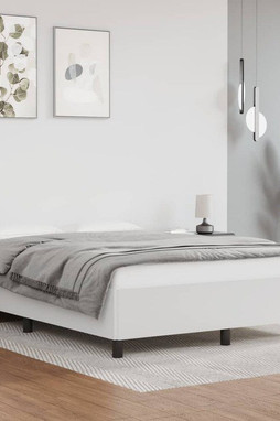 vidaXL 347280 - Cadre de lit blanc 137x190 cm similicuir