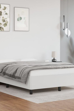 vidaXL 347282 - Cadre de lit blanc 152x203 cm similicuir