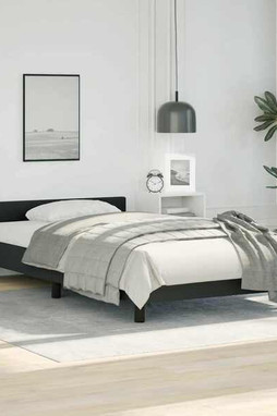 vidaXL 347527 - Cadre de lit sans matelas noir double XL similicuir