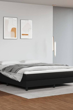 vidaXL 3120732 - Cadre de lit noir 193x203 cm similicuir