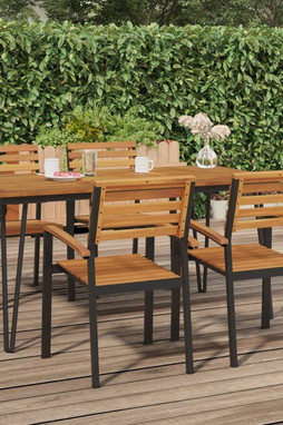 vidaXL 319520 - Table de jardin avec pieds épingle à cheveux 160x80x75 acacia