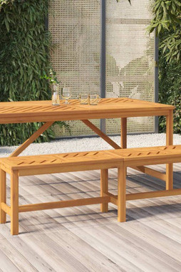 vidaXL 362241 - Table à manger de jardin 150x90x74 cm bois dacacia solide