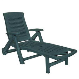 vidaXL 43587 - Chaise longue avec repose-pied Plastique