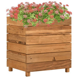 vidaXL 47424 - Lit surélevé 50x40x55 cm bois de teck recyclé et acier