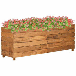 vidaXL 47426 - Lit surélevé 150x40x55 cm bois de teck recyclé et acier