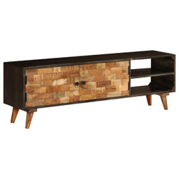 vidaXL 246167 - Meuble TV Bois de manguier massif 140 x 30 x 45 cm