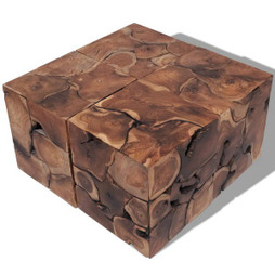 vidaXL 274356 - Tabourets/Table basse teck massif