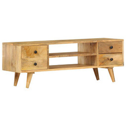 vidaXL 285825 - Meuble TV 110x35x40 cm Bois massif de manguier