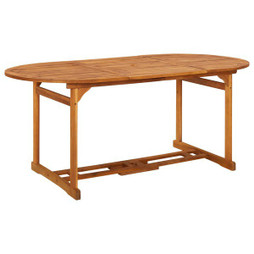 vidaXL 315948 - Table à dîner de jardin 180x90x75 cm Bois dacacia solide