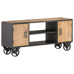 vidaXL 323515 - Meuble TV 110x30x49 cm Bois de récupération massif