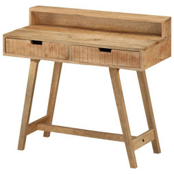 vidaXL 328269 - Bureau 100x45x90 cm Bois de manguier brut solide