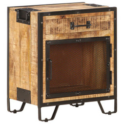 vidaXL 285892 - Table de chevet 43x30x51 cm Bois de manguier massif brut