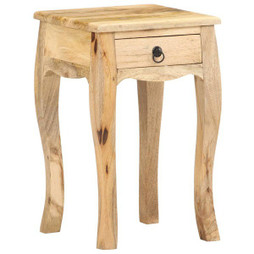 vidaXL 321707 - Table de chevet 28x28x46 cm Bois de manguier massif