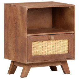 vidaXL 323597 - Table de chevet 40x30x50 cm Bois de manguier massif