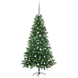 vidaXL 3077726 - Arbre de Noël artificiel pré-éclairé et boules 150 cm