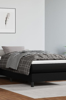 vidaXL 3144287 - Sommier à lattes de lit et matelas noir 100x203cm XL similicuir