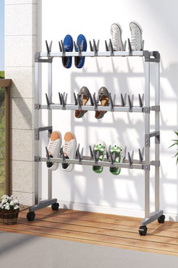 vidaXL 344371 - Étagère à chaussures avec roulettes é 66x27x100 cm