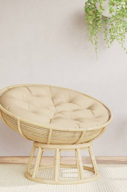 vidaXL 361965 - Coussin rond beige Ø 100 x11 cm tissu oxford