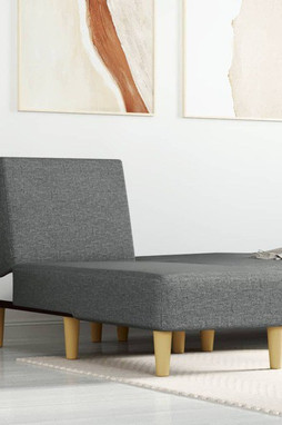 vidaXL 352799 - Chaise longue gris foncé tissu