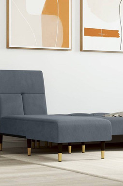 vidaXL 352809 - Chaise longue gris foncé velours