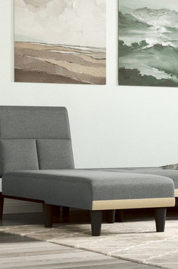 vidaXL 352814 - Chaise longue gris foncé tissu