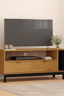 vidaXL 357820 - Meuble TV FLAM 110x40x50 cm bois massif de pin