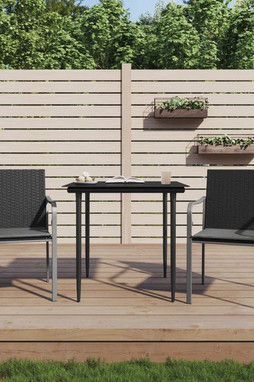 vidaXL 364094 - Chaises de jardin avec coussins lot de 2 noir 56x59x84 cm rotin