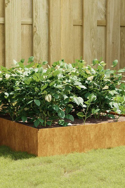 vidaXL 824516 - Lit surélevé de jardin 100x100x41 cm acier corten