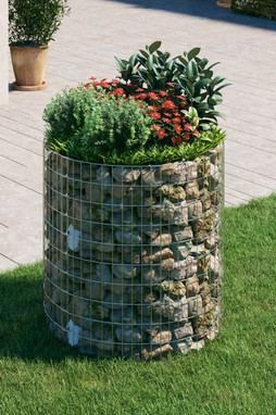 vidaXL 152018 - Poteau à gabion circulaire Acier galvanisé Ø100x100 cm