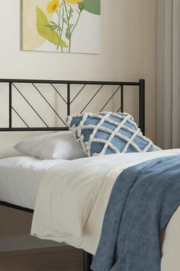 vidaXL 372208 - Tête de lit métal noir 100 cm