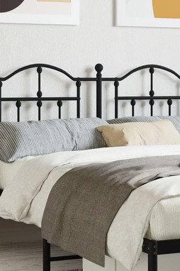 vidaXL 353471 - Tête de lit métal noir 135 cm