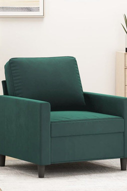 vidaXL 359181 - Fauteuil foncé 60 cm Velours