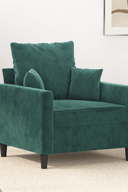 vidaXL 359285 - Fauteuil foncé 60 cm Velours