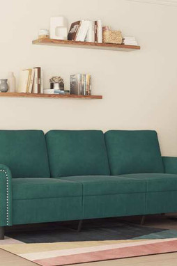 vidaXL 359541 - Canapé à 3 places foncé 180 cm Velours