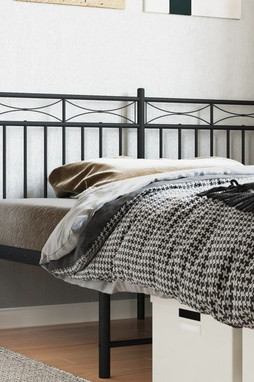 vidaXL 373723 - Tête de lit métal noir 135 cm