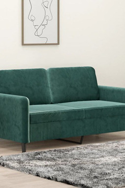 vidaXL 359444 - Canapé à 2 places foncé 140 cm Velours