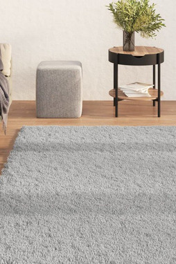 vidaXL 3188009 - Tapis shaggy doux lavable gris 160x230 cm antidérapant gris