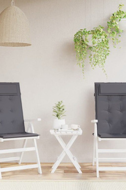 vidaXL 361874 - Coussins de chaise à dossier haut lot de 2 anthracite